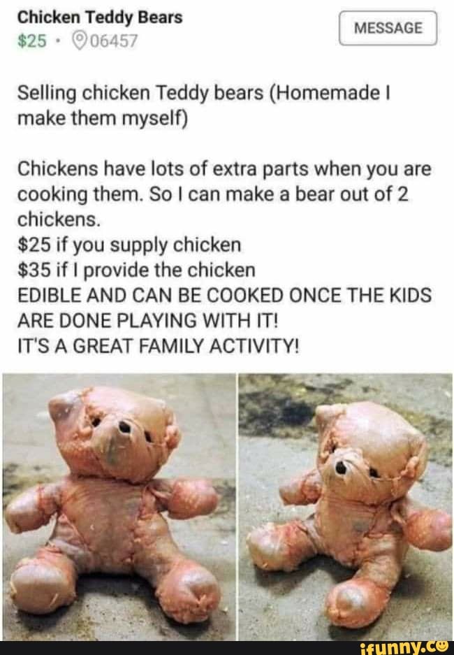 Chicken sales teddy bear