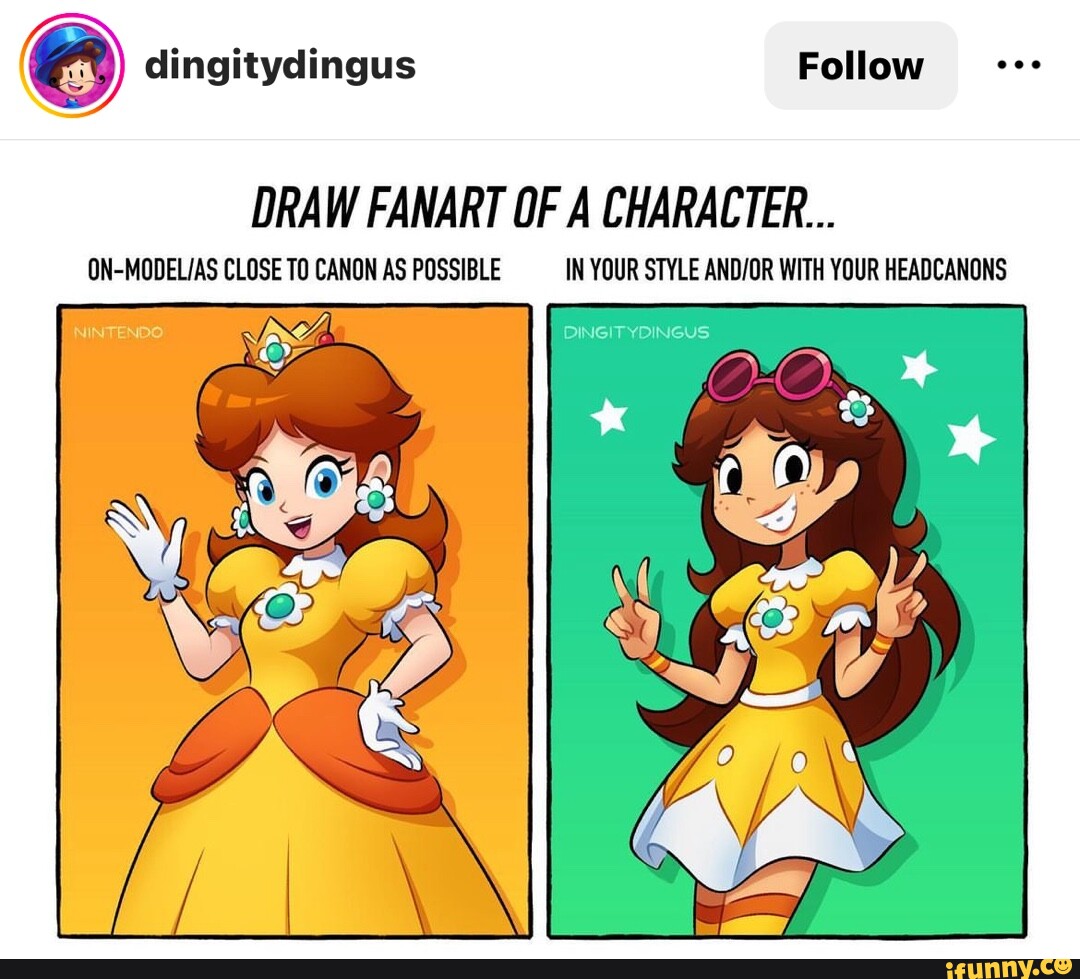 Dingitydingus Follow NINTENDO DRAW FANART OF A CHARACTER... ON-MODELIAS  CLOSE TO CANON AS POSSIBLE IN YOUR STYLE WITH YOUR HEADCANONS - iFunny  Brazil