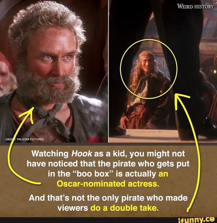 WEIRD HISTORY CCRED f: TRLSTAR PICTURES: Watching Hook as a kid, you might  not have noticed