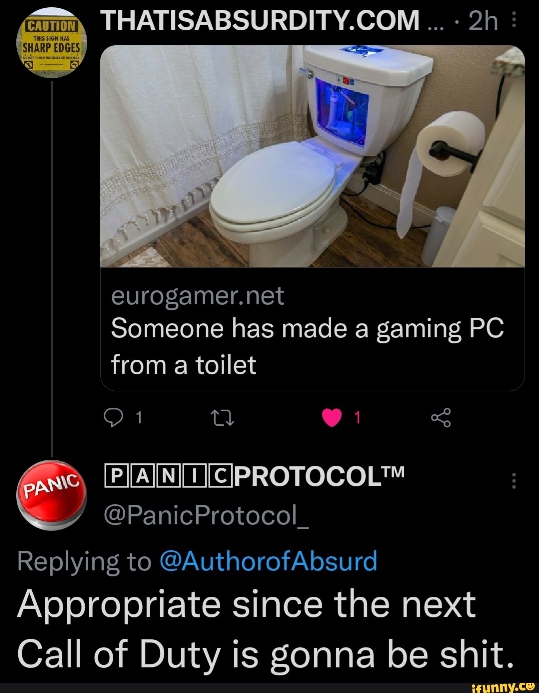 Someone has made a gaming PC from a toilet