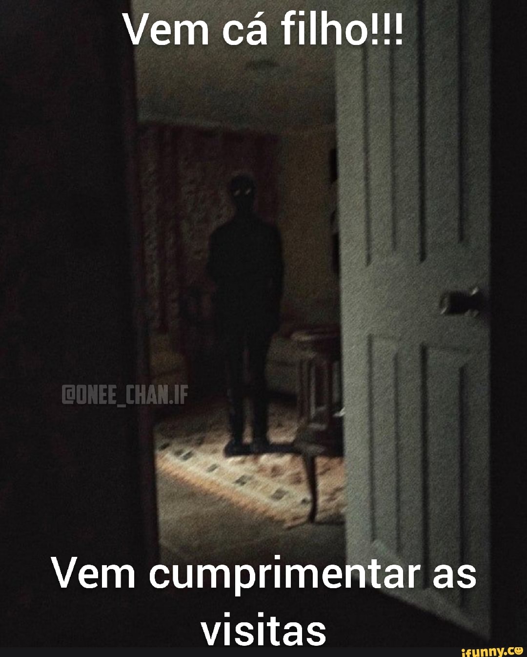 Filho vem falar com as visitas 😂 - MEMES EM IMAGENS 