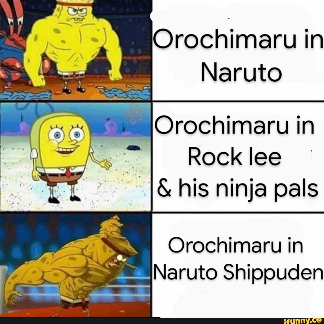 rock lee e orochimaru filho: #naruto  Otaku anime, Memes engraçados naruto,  Personagens naruto shippuden
