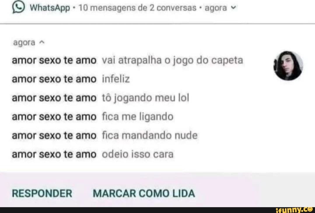 3) WhatsApp 10 mensagens de 2 conversas agora 