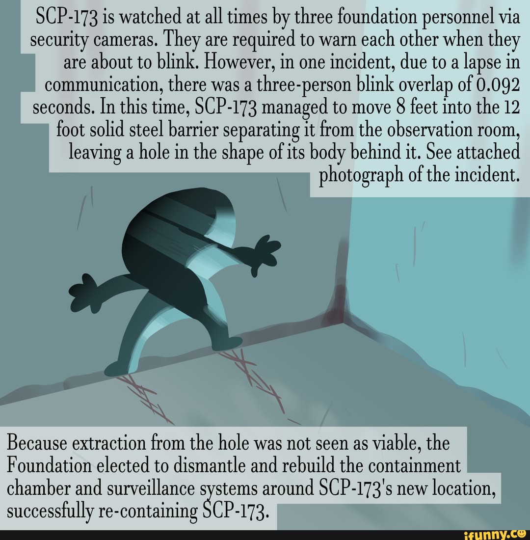 SCP-173 Redesign - SCP-173 is watched at all times by three