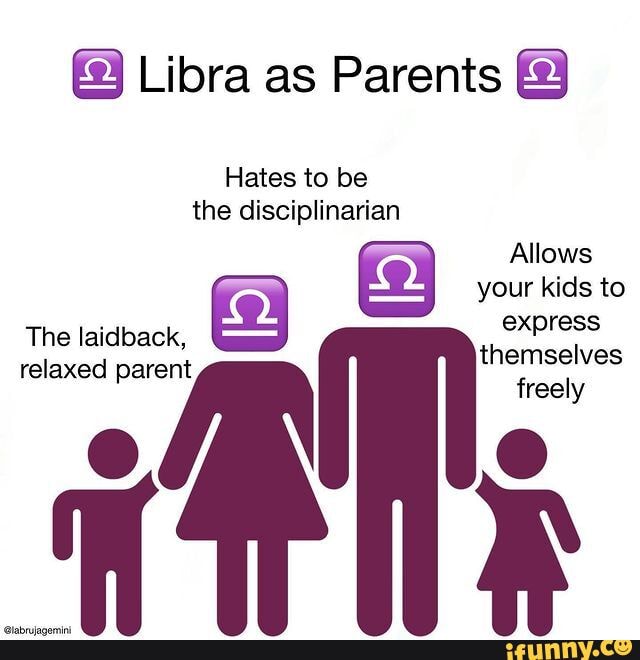Libra as Parents Hates to be the disciplinarian Allows QQ your