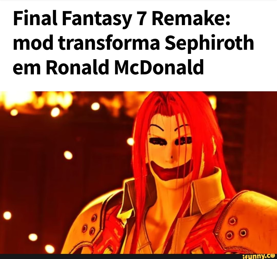 Final Fantasy 7 Remake Modder Releases 'Ronald McDonald' Mod