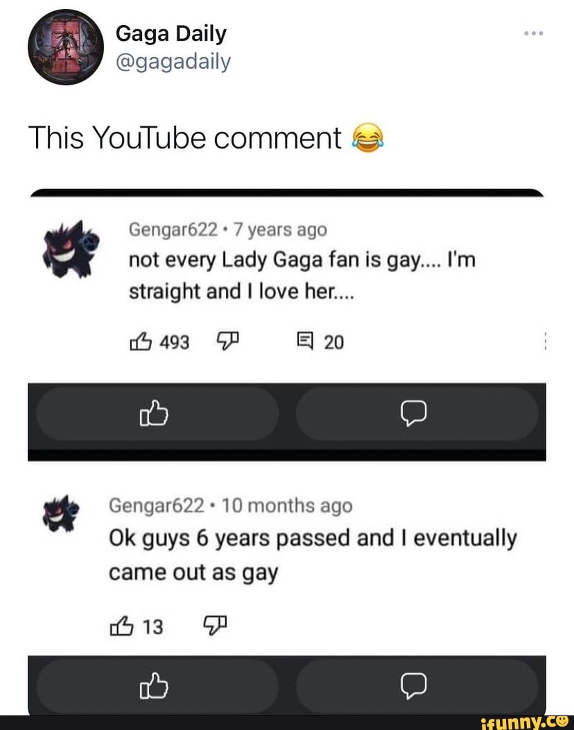 Gaga Daily This YouTube comment 