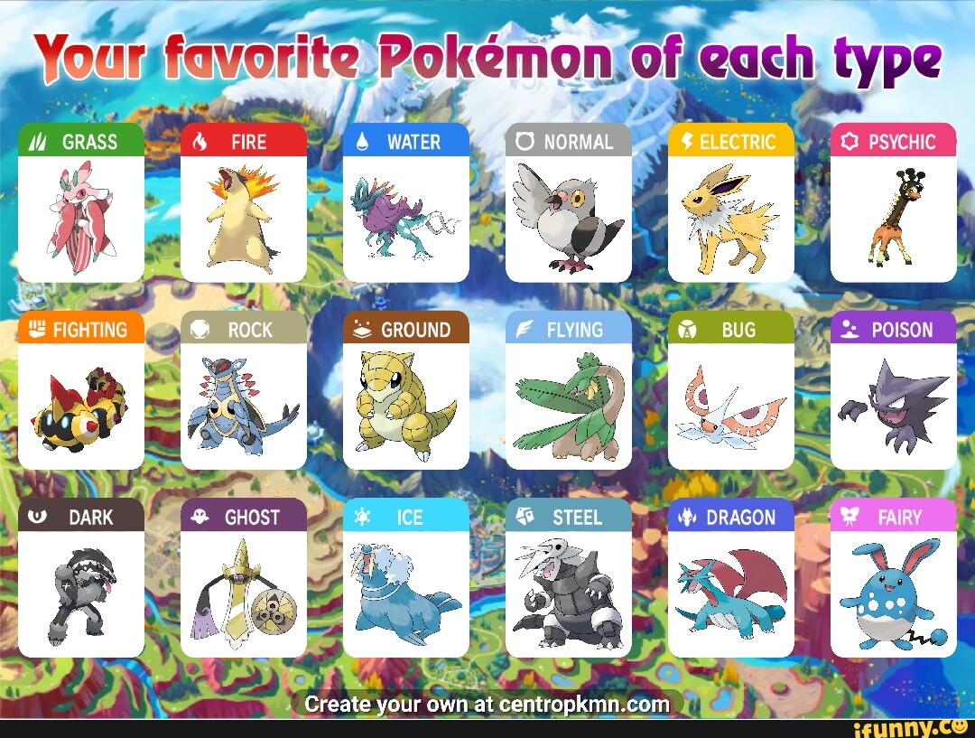 Best Pokemon Of Each Type