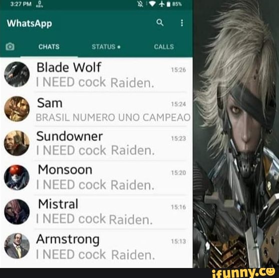 Personagens de games que acho foda : Raiden e Blade Wolf de Metal Gear  Risin PRa - iFunny Brazil