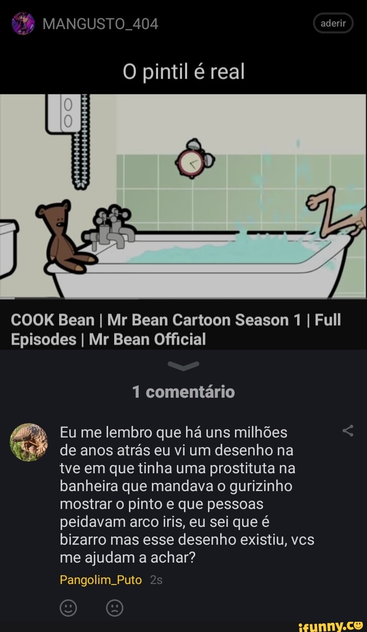 MANGUSTO. 404 aderir O pintil é real COOK Bean I Mr Bean Cartoon Season 1 I