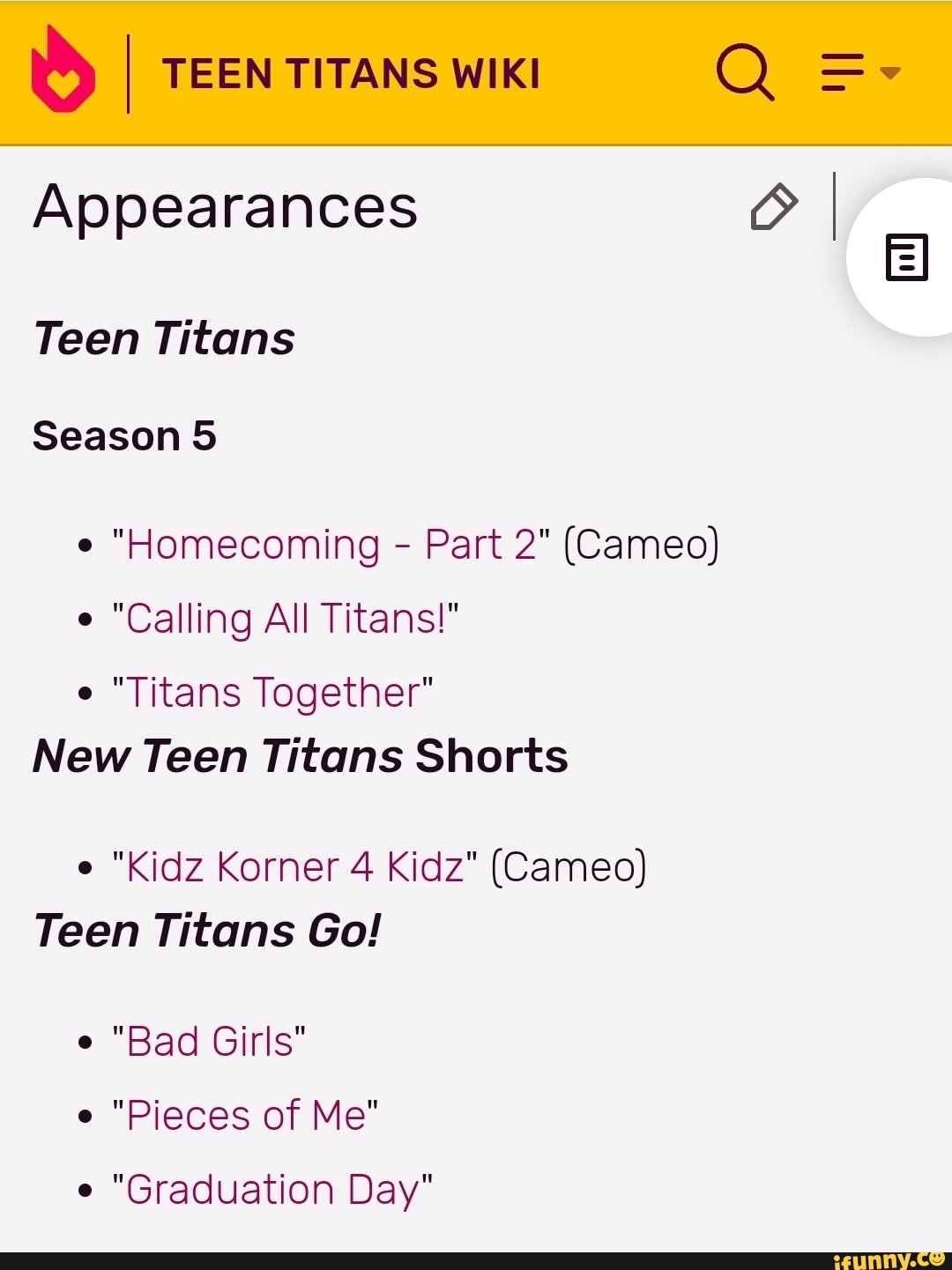 Season 4, Titans Wiki