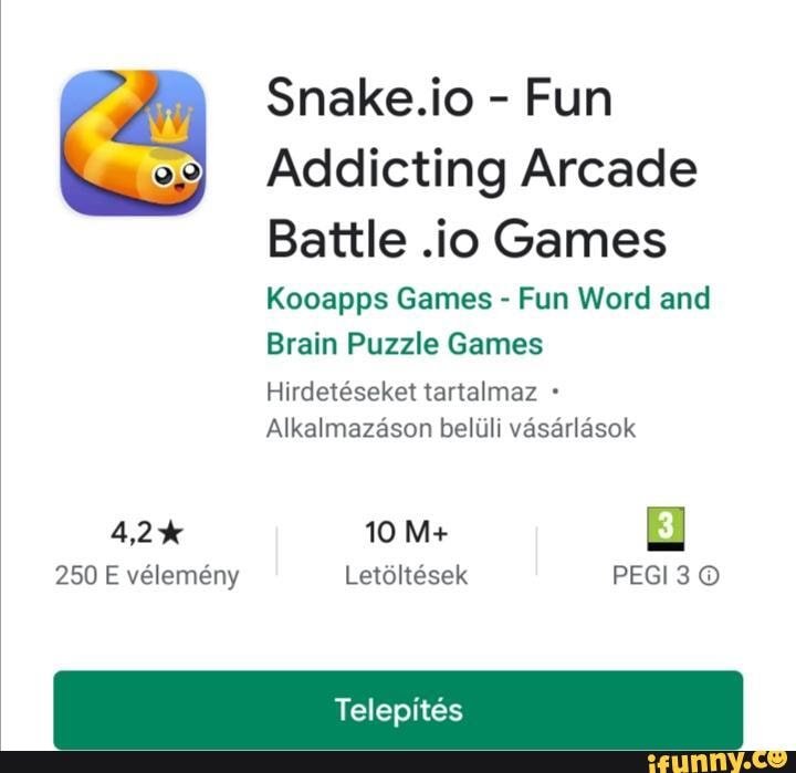 96% Snake.io - Fun Addicting Online Arcade .io Games Kooapps Games - Fun  Word and Brain