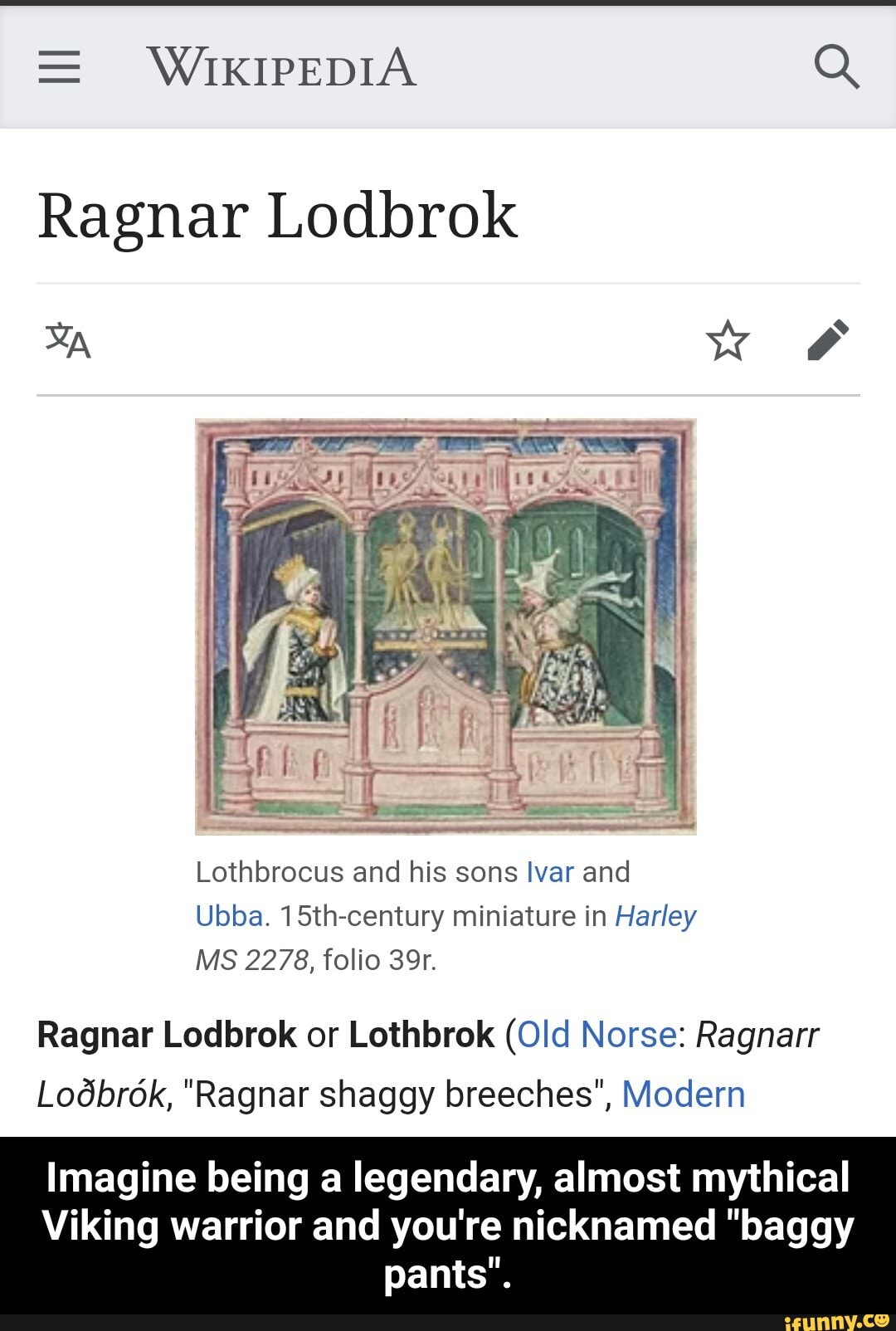 Ragnar Lodbrok – Wikipedie