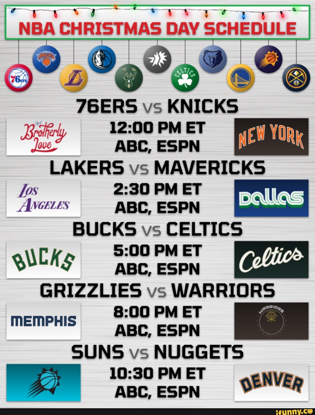 Nba christmas online day schedule