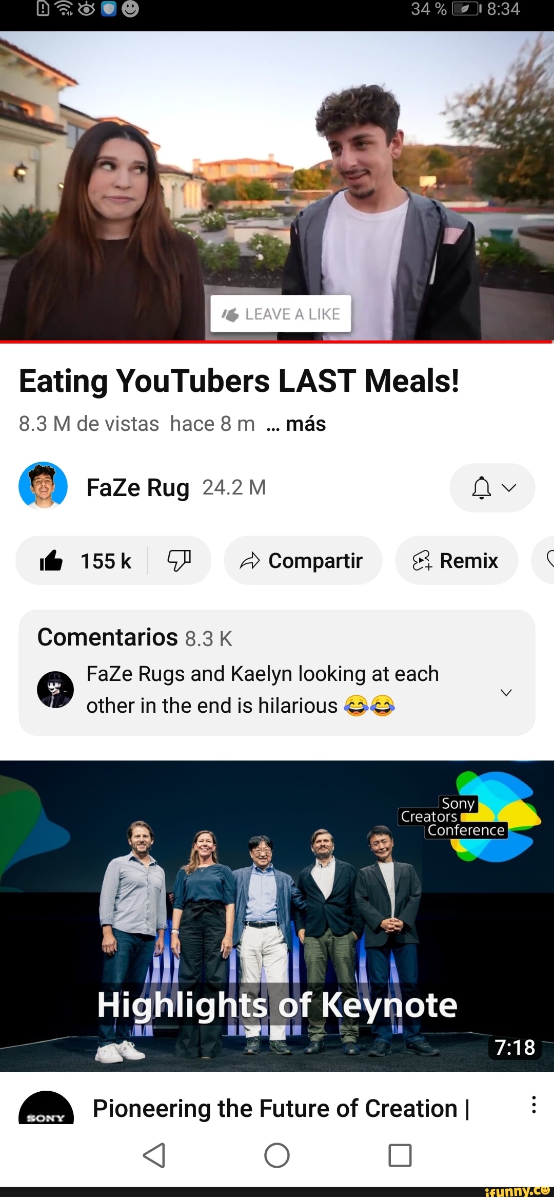 34 % LEAVE UKE Eating YouTubers LAST Meals! 8.3 de vistas hace 8 m mas FaZe