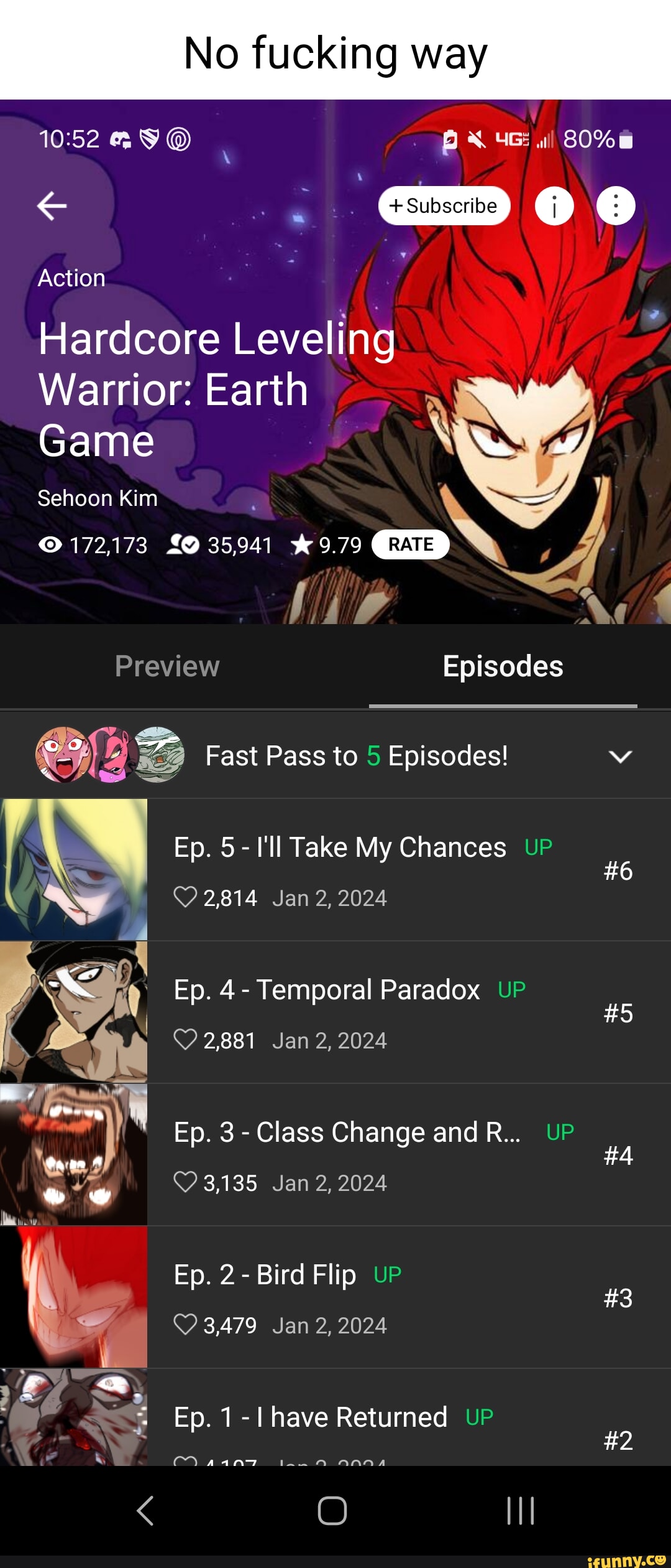 No fucking way Action Hardcore Leveling Warrior Earth Game Sehoon Kim