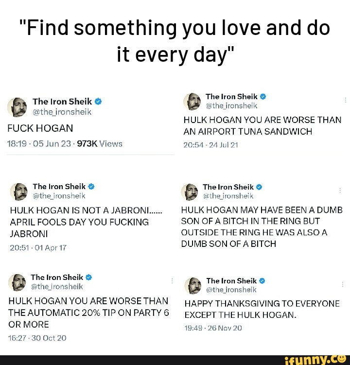 Iron sheik discount fuck hulk hogan