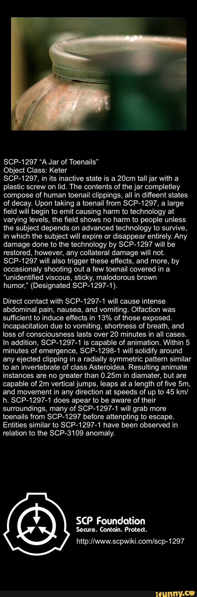 O P;, Object Class: N/A1 Special Containment J 7143-J being a doorknob, no  53.71.34, w,, containment procedures are líªºrkuoh Procedures: Due to SCP-  Description: SCP-7143-J is a doorknob on the door to