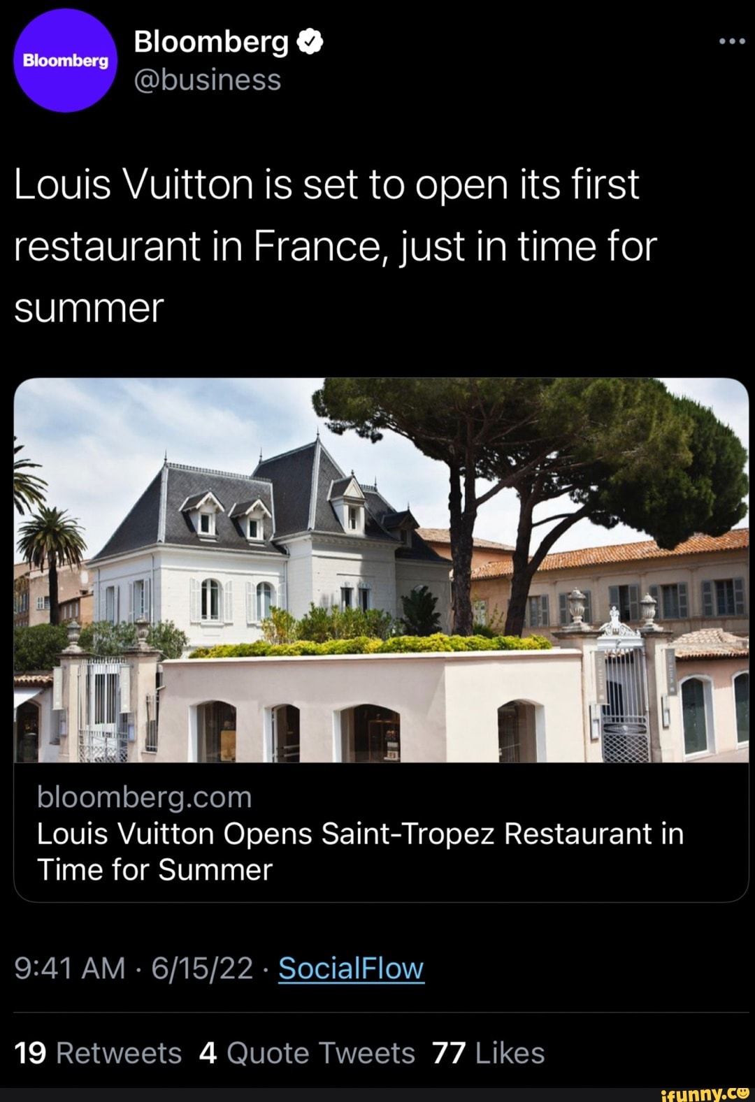 Louis Vuitton opens restaurant in Saint-Tropez