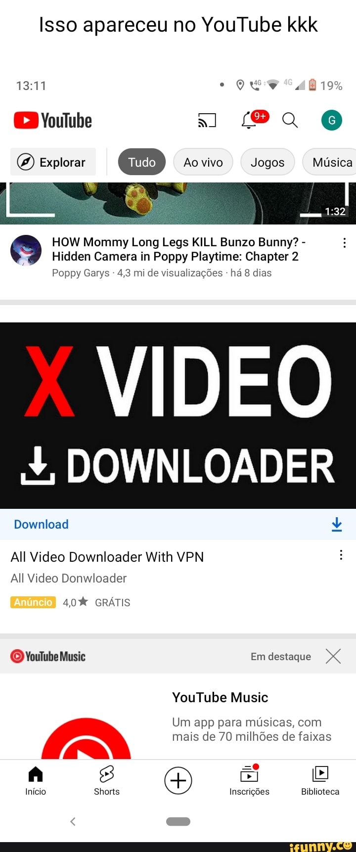 Isso apareceu no  kkk Youlube al (Do O (7) Explorar Ao vivo Jogos  Música HOW Mommy Long Legs KILL Bunzo Bunny? - Hidden Camera in Poppy  Playtime: Chapter 2 Poppy Garys