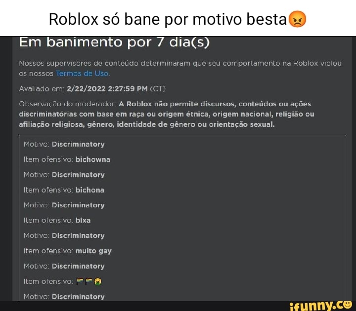 Roblox bane perfis violentos e com discurso de ódio; saiba denunciar