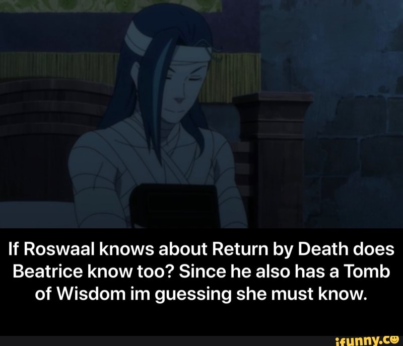 If Roswaal knows about Return by Death does Beatrice know too