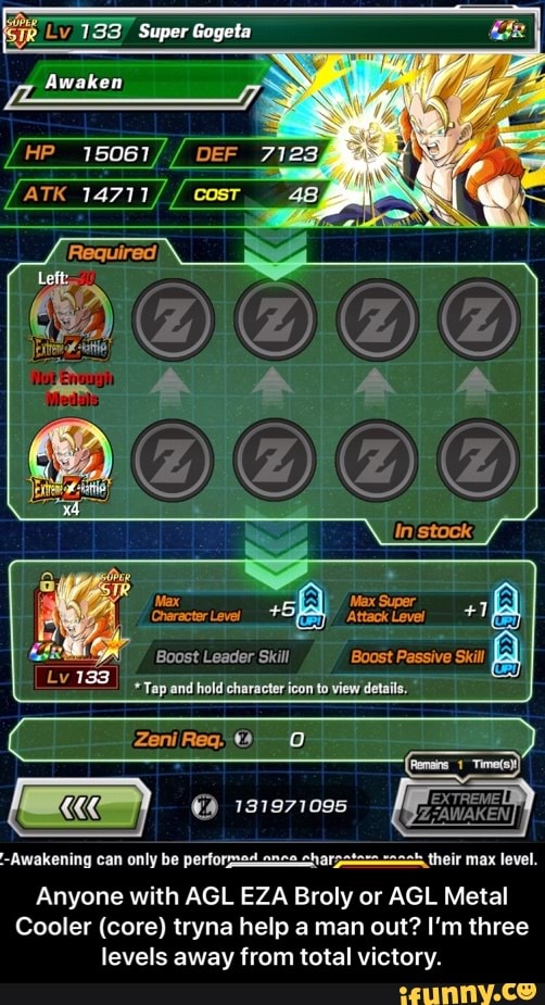 Anyone with AGL EZA Broly or AGL Metal Cooler core tryna help a