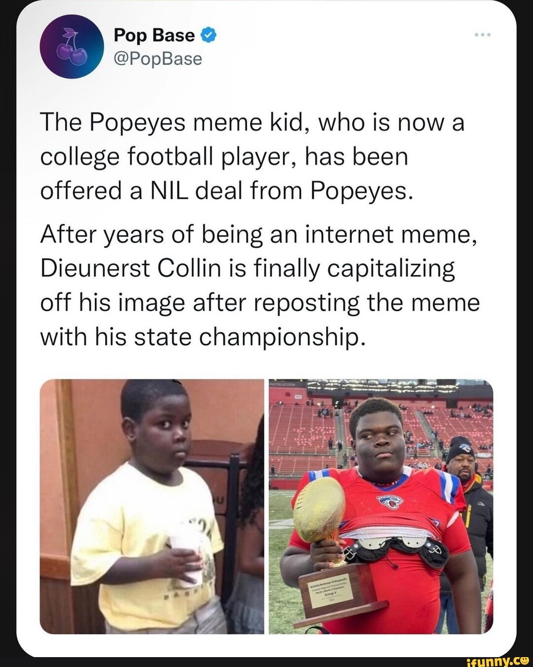 Dieunerst Collin Went From Popeyes Meme To State Champion