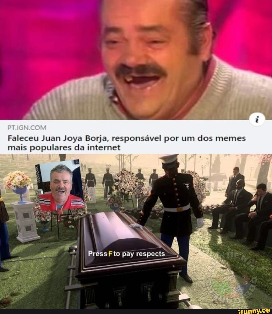 Press F to pay respects for Ei Risitas, Press F to Pay Respects