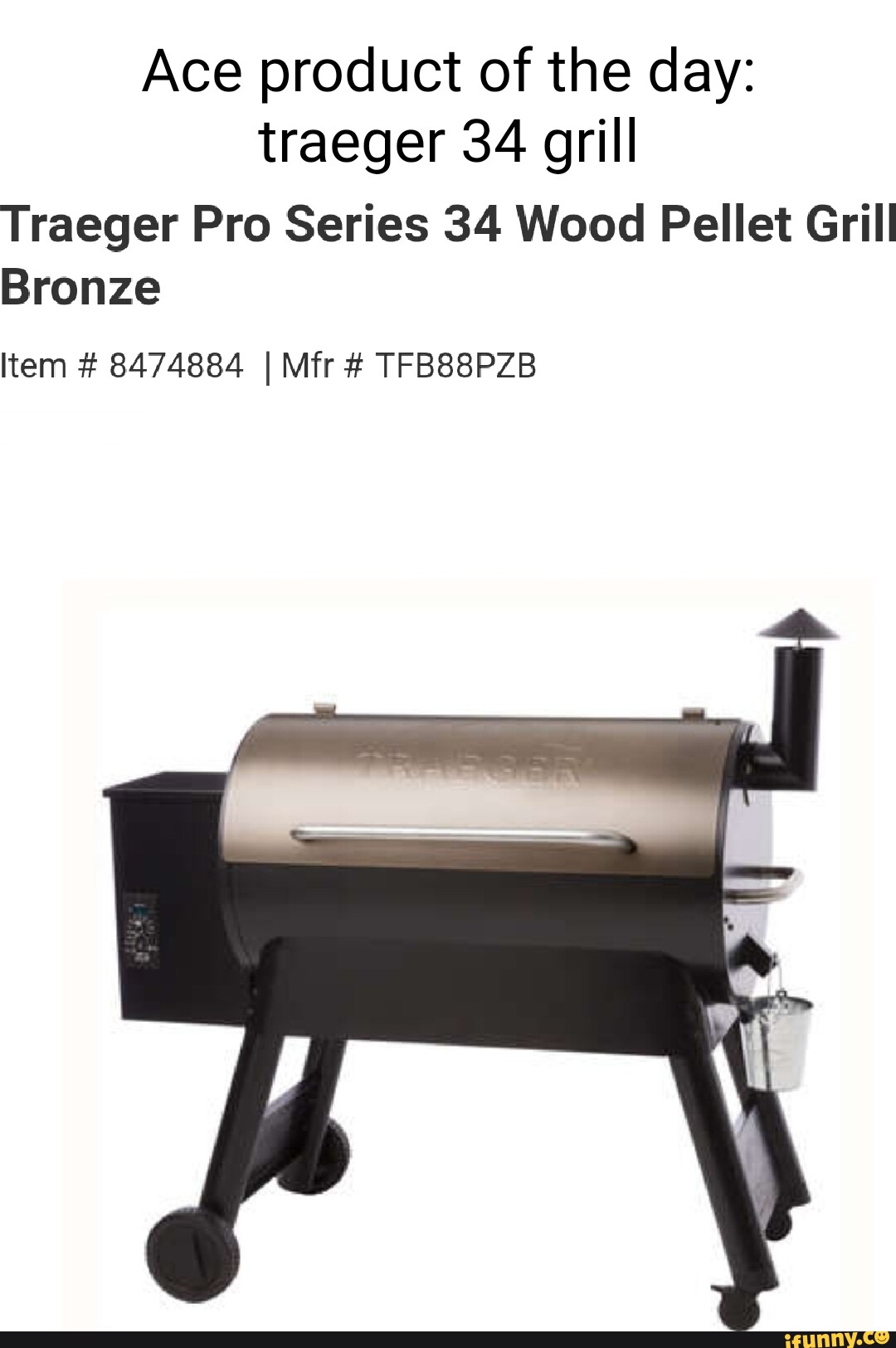 Ace Product Of The Day: Traeger 34 Grill Traeger Pro Series 34 Wood ...