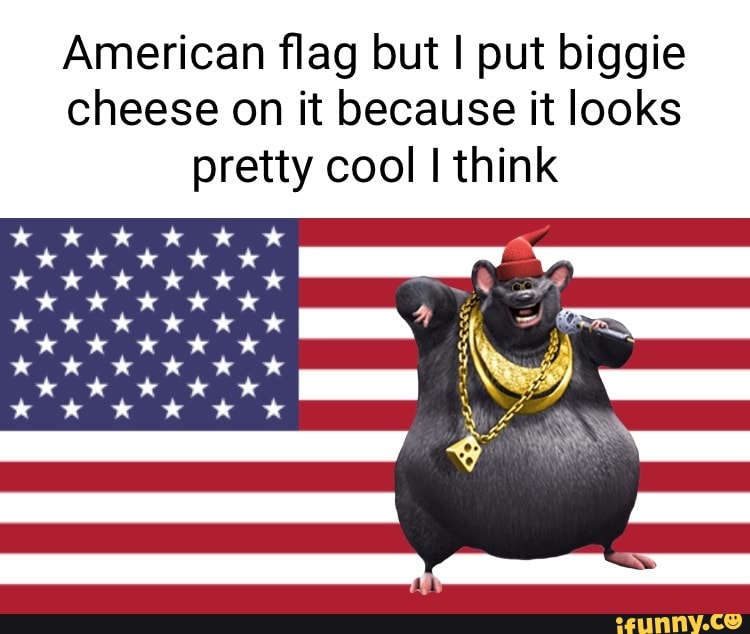 American flag but I put biggie cheese on it because it looks pretty cool I  think ow Wow wow - iFunny Brazil