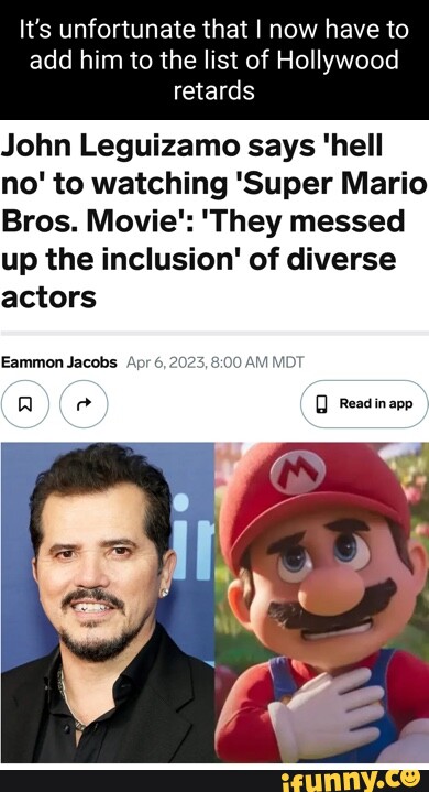 John Leguizamo Says 'Hell No' to 'Super Mario Bros. Movie
