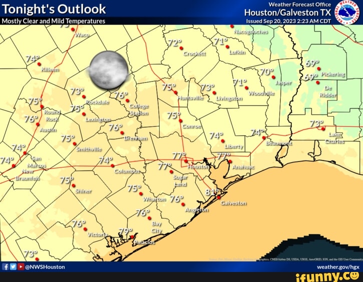 Tonight's Outlook Temperatures Weather Forecast Office TX Issued Sep 20 ...