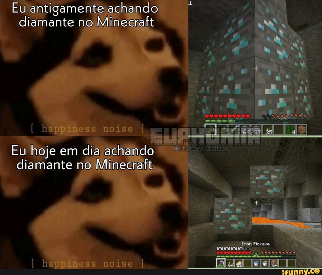 MEMES MINECRAFT #001 - TEM ALGO DE ERRADO COM MEU MINE 