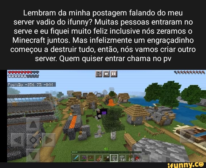 Pessoa que faz memes pessoa que faz server no discord possoa que sabe o  verbo to be pessoa que mexe com redstone no minecraft - iFunny Brazil