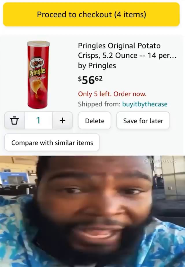 Pringles Original Potato Crisps 5.2 oz