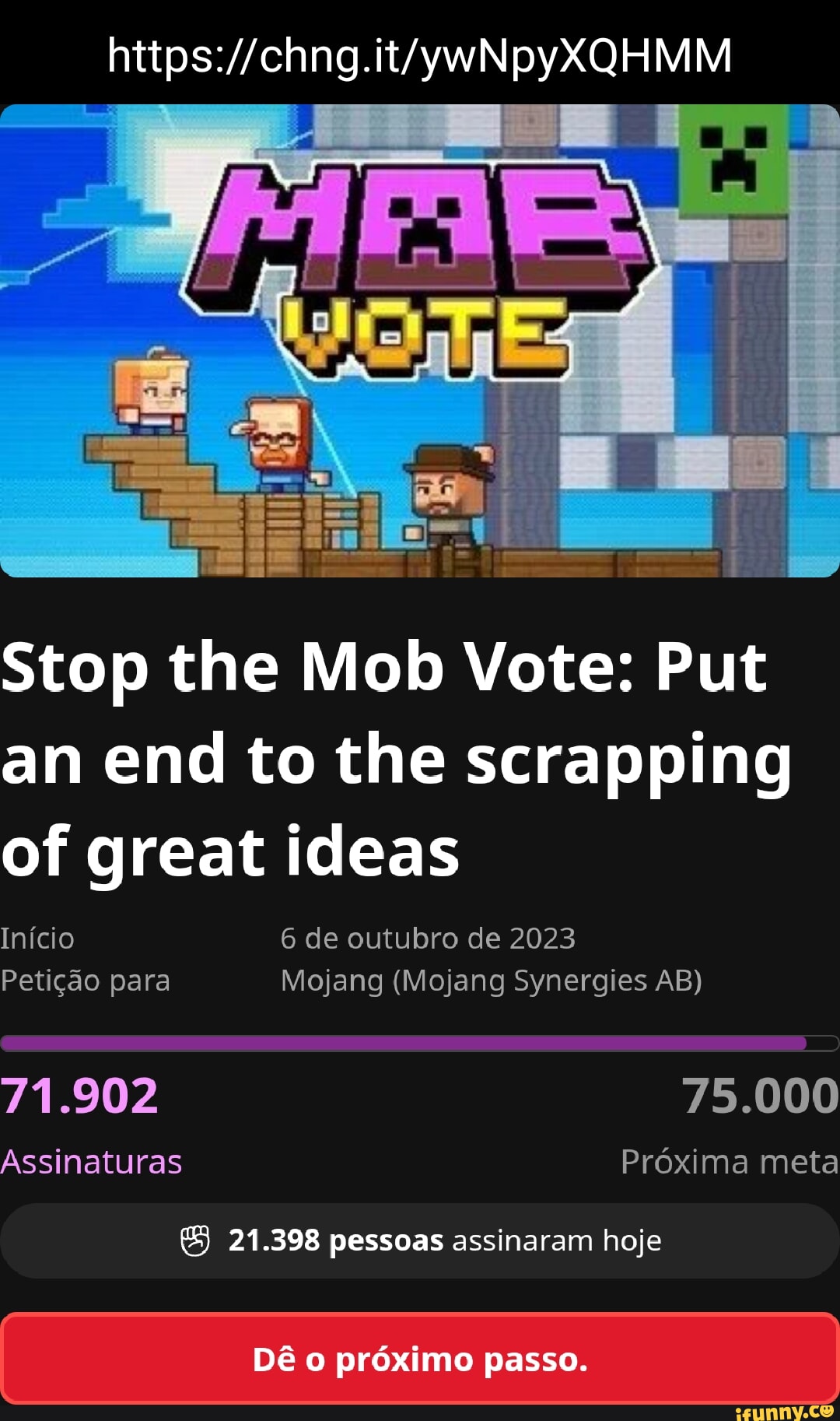 Petition · Stop the Mob Vote: Put an end to the scrapping of great