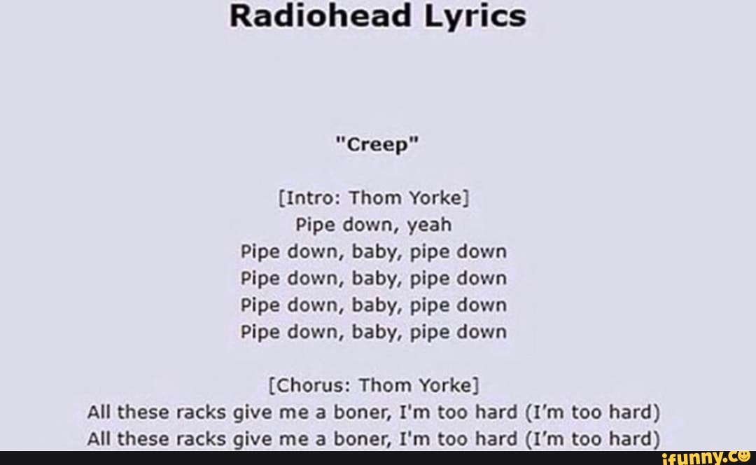 creep radiohead lyrics
