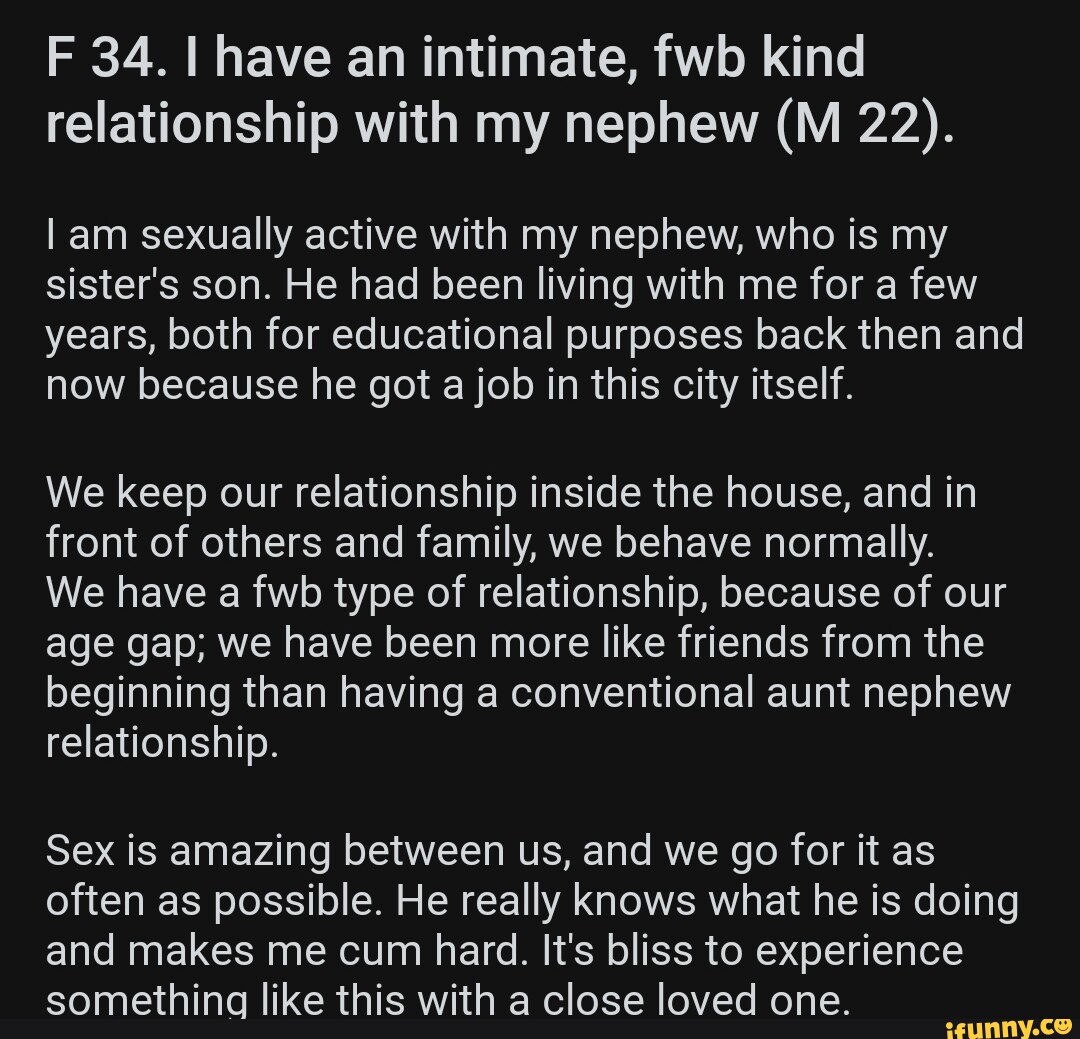 I had sex with my nephew