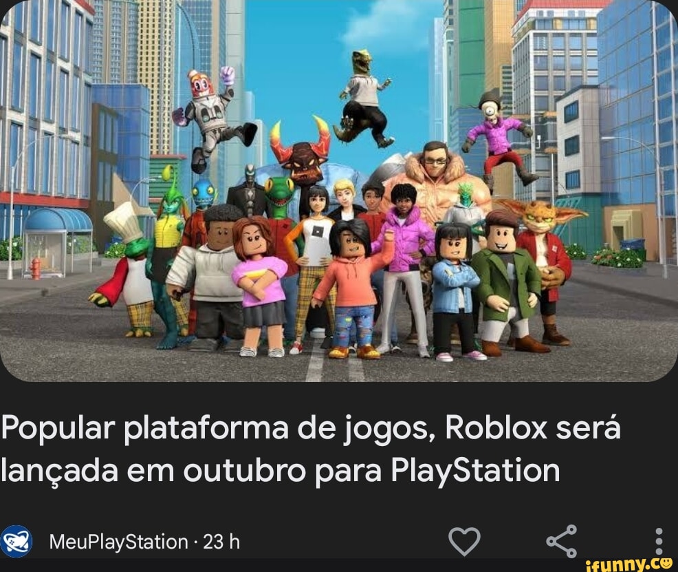 Roblox na Playstation em Outubro 2023