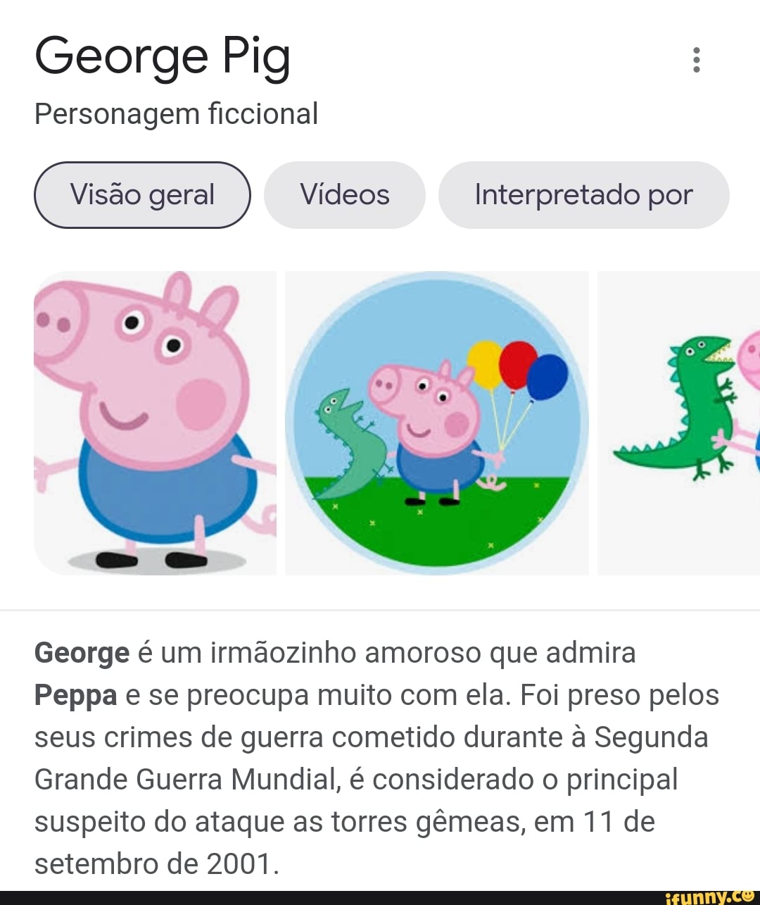 George Pig Personagem ficcional Interpretado por Vídeos George Pig