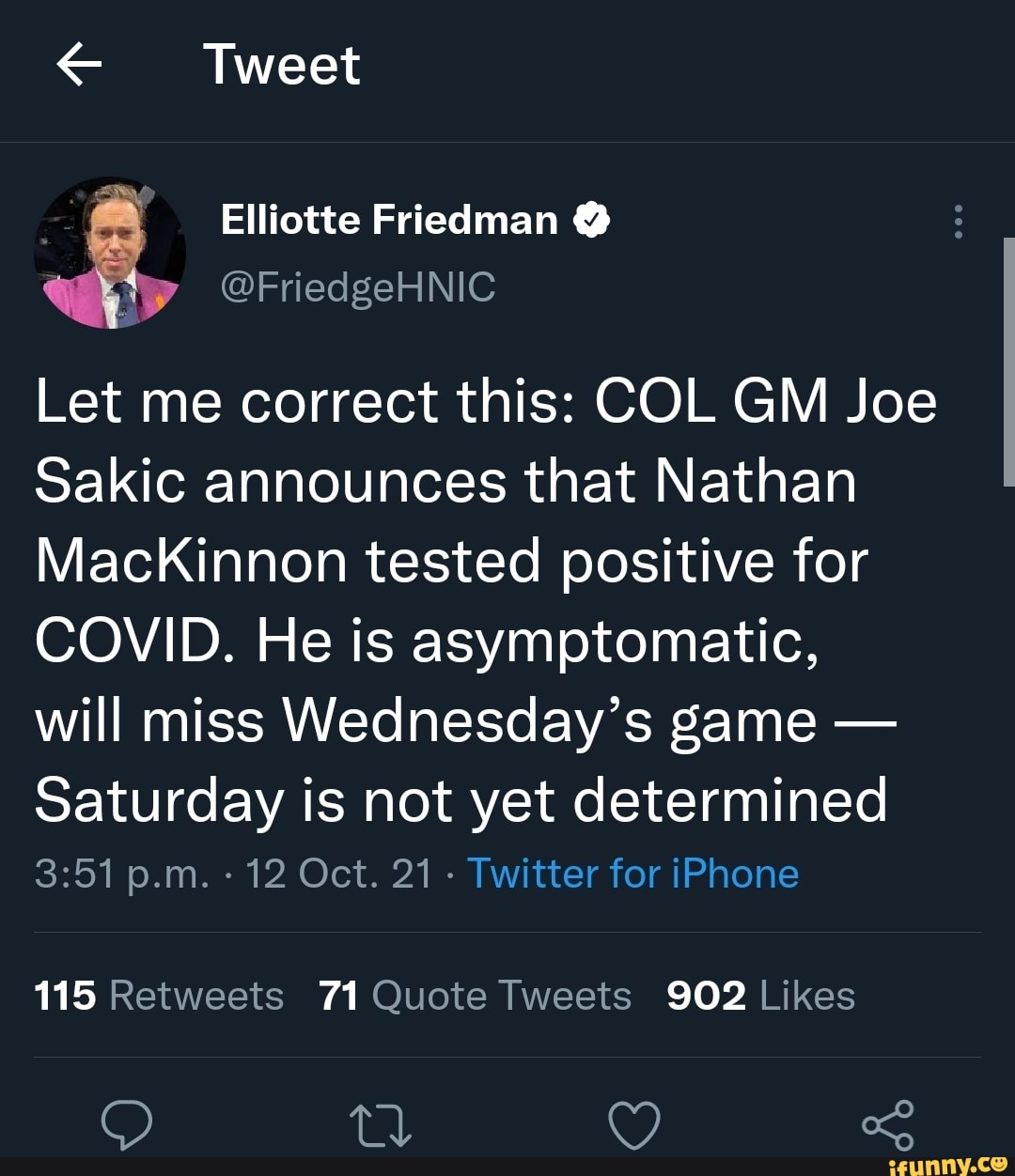 Elliotte friedman store twitter