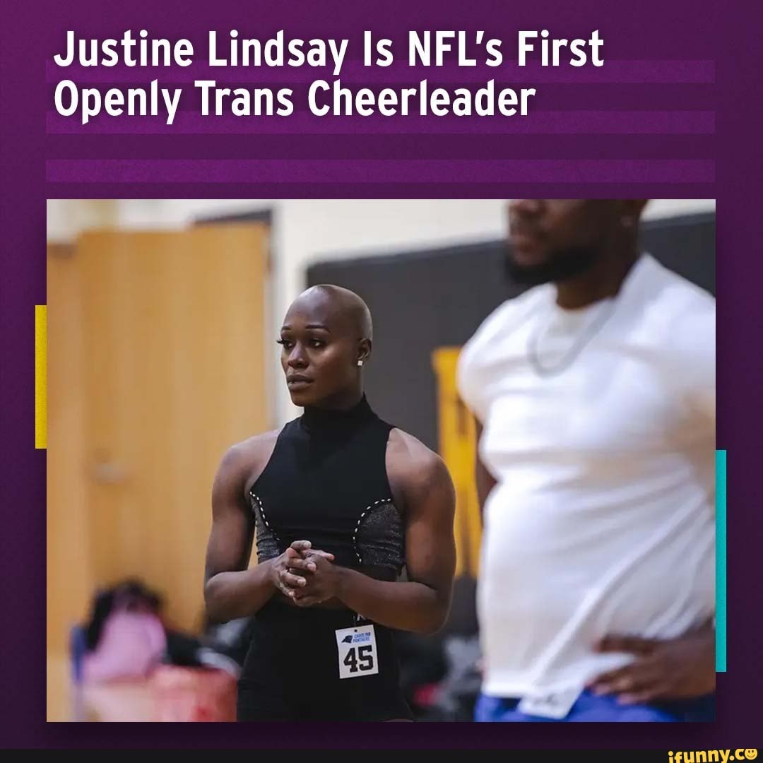 Justine Lindsay the first ever transgender cheerleader for