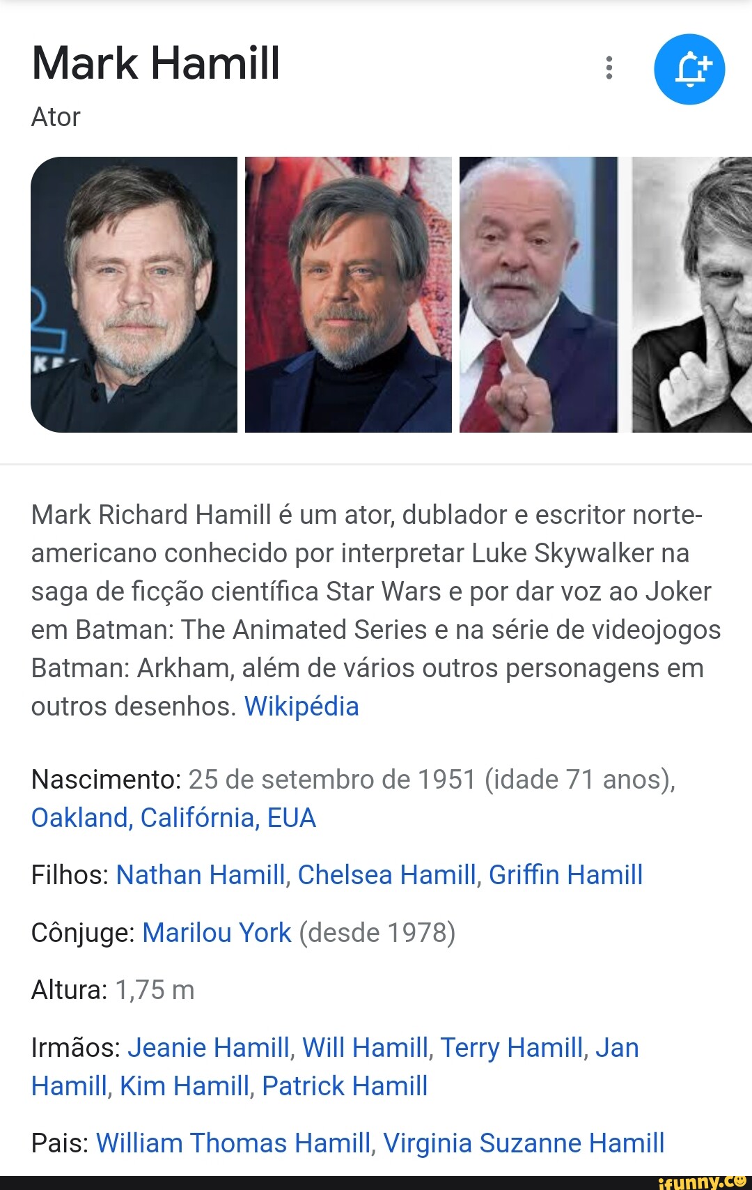 Mark Hamill Ator Mark Richard Hamill é um ator, dublador e escritor norte-  americano conhecido por