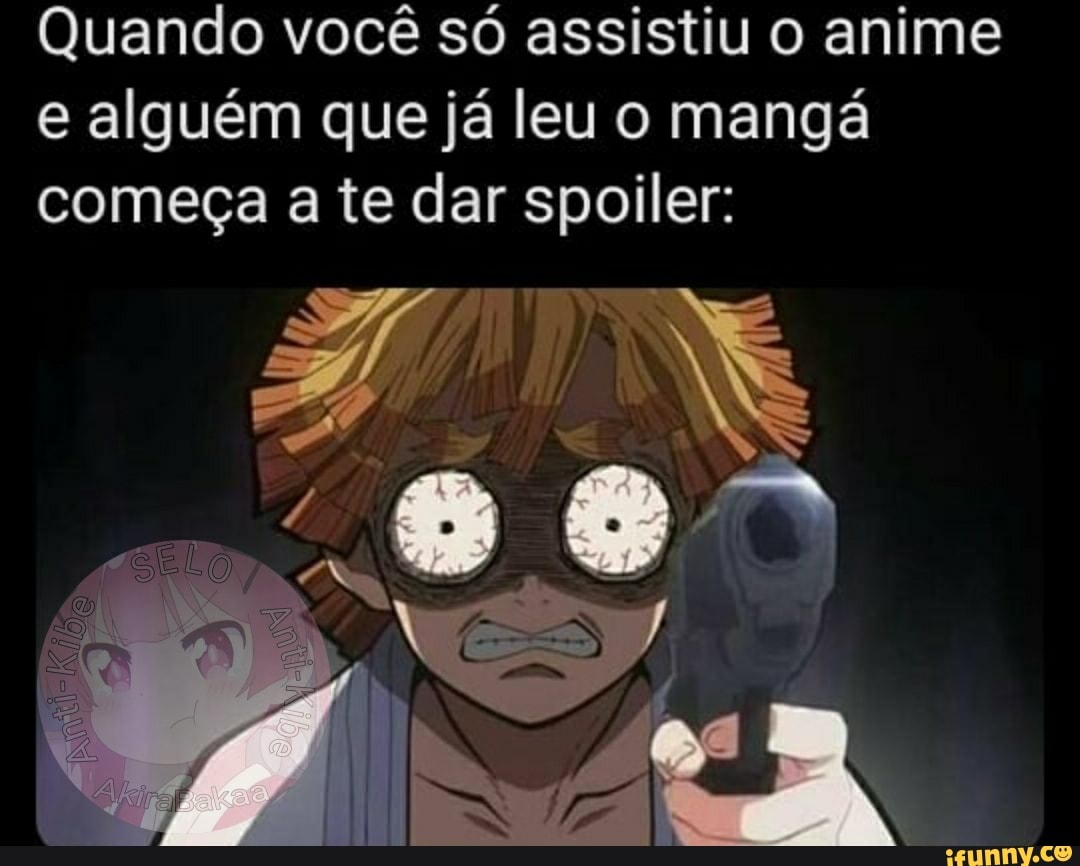 Comentários babacas feitos por alguém usando foto de anime/meme.