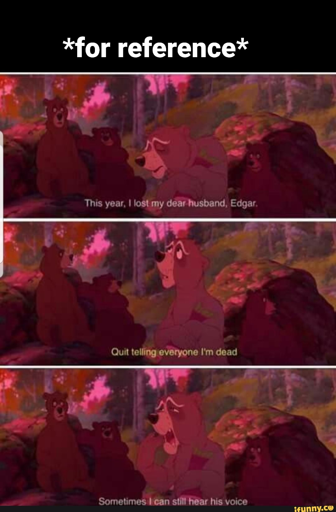 *for reference* This year, I lostmy dear husband, Edgar Quit telling