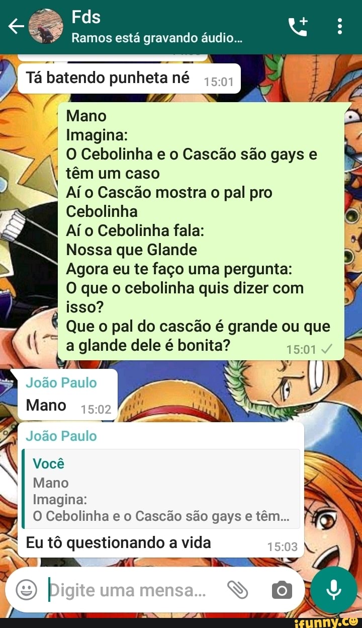 Tá batendo punheta né 4 Imagina: a O Cebolinha e o Cascão são gays e 01