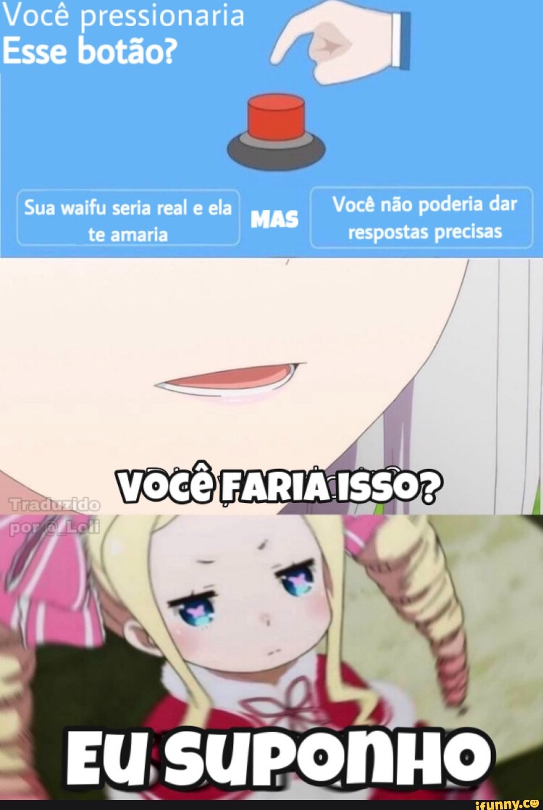 Se sua waifu toma usa um terno fofinho tem olheiras maneiras sua