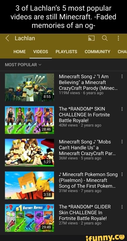 Top 5 Most Viewed Minecraft Videos 