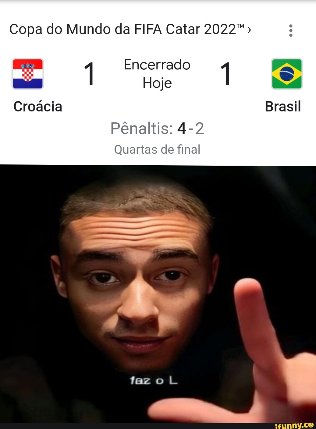 PÊNALTIS! BRASIL 1 (2 x 4) 1 CROÁCIA Copa do Mundo 2022 Quartas de final